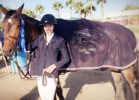 hannah with horse from her farm